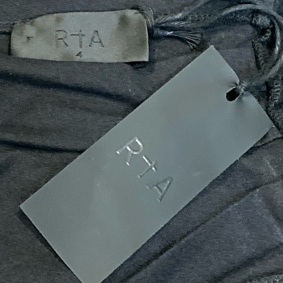 NWT RtA Black Holly Twisted Jersey Mini Dress - Sz 4 - Picture 6 of 9